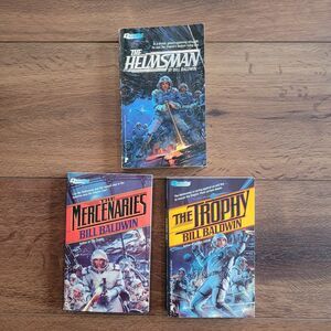 Bill Baldwin The Helmsman The Mercenaries The Trophy 1st Print 3 Pc Lot Tanning
